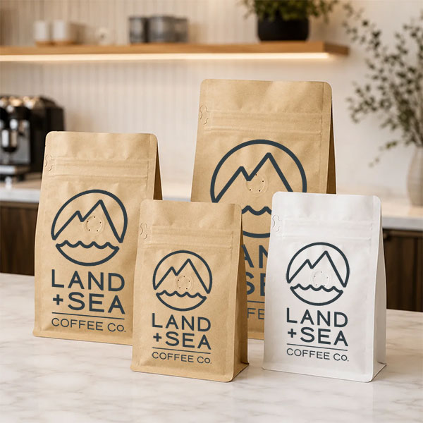 Land + Sea Coffee bags